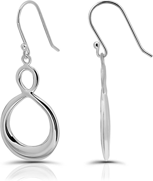925 Sterling Silver Infinity Eternity Earings