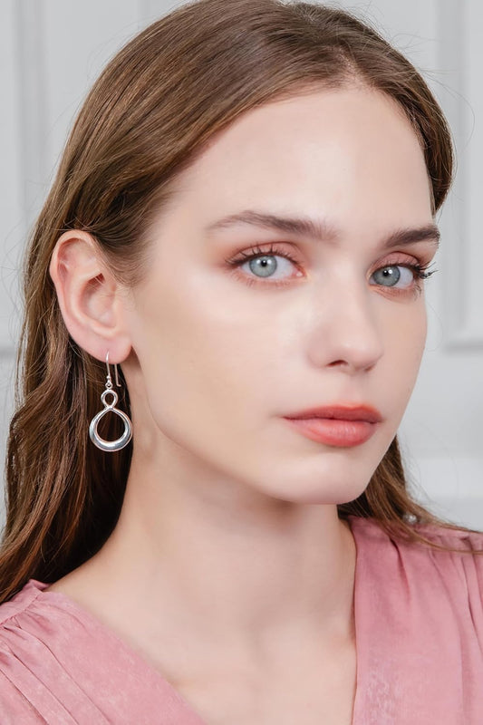 925 Sterling Silver Infinity Eternity Earings